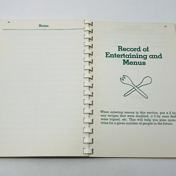Vtg Cookbook Index Menu Recipe Notebook Note Record Salley Lesley Unused Blank - Picture 5 of 10